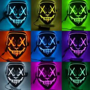 할로윈 코스튬 데이 LED X눈 네온 가면 분장 성인 남자 이벤트 졸사 코스프레 인싸템