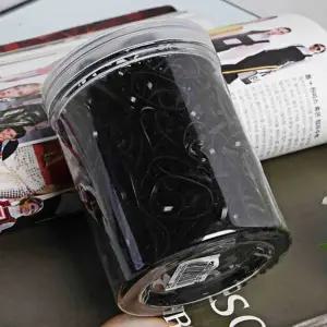 [콩심팥심]세트 검정 고무줄 블랙 머리 헤어 머리끈 대용량