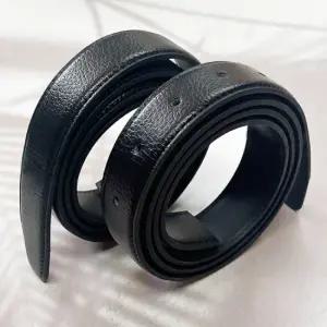 국산 플럼도트 교체용 소가죽벨트끈 클래식블랙