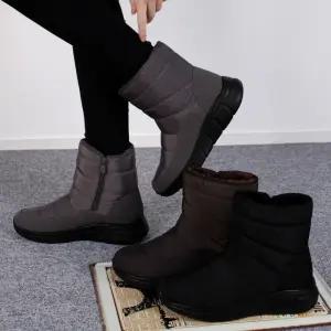 Hy02n225 데일리누박배색패딩앵클부츠[4.5cm]