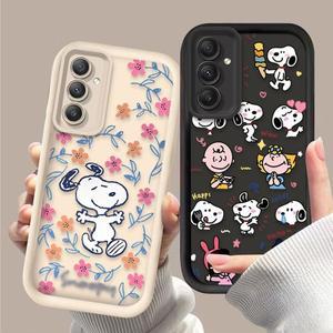 사랑스러운 S-스누피 꽃 케이스  갤럭시 S25 S24 울트라 S23 S22 플러스 S21 FE A36 A56 A26 A16 A06 A15 A