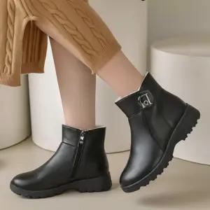 여성 털 앵클부츠 겨울 방한 숏 부츠 A6