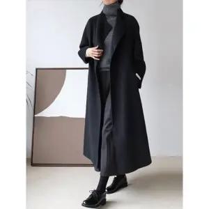 [헤레이스](메리노울100%)숄카라 핸드메이드 코트_YMSH25FW351