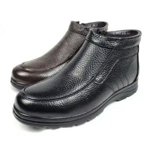 순이의신발장 소가죽 보아털 미끄럼방지 남자 방한 가죽부츠 겨울 털 남성 방한화 신발