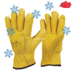 KE33LY 방한장갑 (그레인 소가죽/안감-기모) 겨울 작업용 동계용 보온 알곤장갑/냉동작업