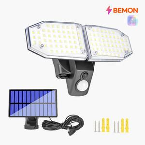 100 LED 양방향 분리형 태양광 센서등 벽등 정원등