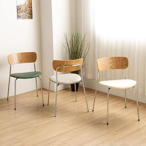 스텔라 체어 모던 미드 센츄리 가죽 원목 심플 스틸 디자인 인테리어 카페