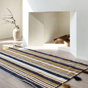 스트라이프 코튼 레이크 매트 80x150