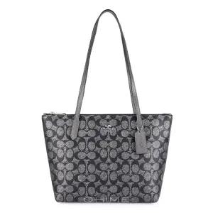 [코치][정상가504700원] 코치 숄더백 피오나 시그니처 캔버스 CW396 그레이+실버