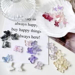 [6개]관통형 11mm 글래스 플라잉 나비 20종 3-98-3 비즈공예 악세사리재료