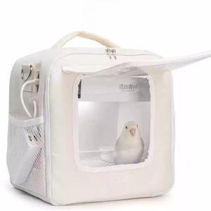 휴대용 앵무새육추기 포레스트 그린 새장 보온박스 녹색 저소음 충전식 없는 앵무새이동장