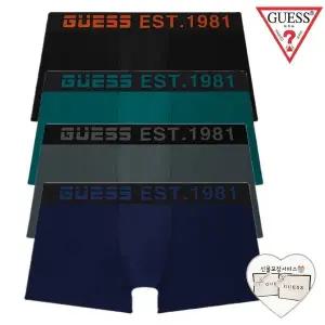 게스언더웨어 (선물포장)게스 액티브로고 컬러밴드 남성드로즈 4종세트 (MGLU1J725NY/CH/BK/GR) 1823316