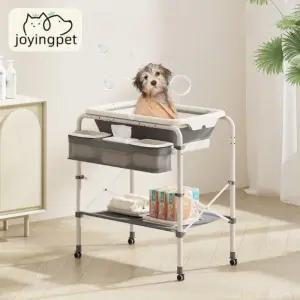 접이식 강아지 욕조 스탠딩 서서 목욕 관리대 반려동물 목욕통 애견 반신욕 온도표시