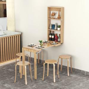 벽걸이형 접이식 확장형 원목 데스크 식탁
