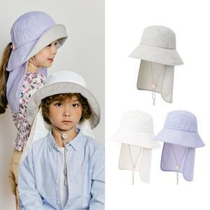 [빅토리아앤프렌즈]재귀반사 챙넓은 플랩 버킷햇 (키즈~성인) 유아 여성 여름모자 자외선차단