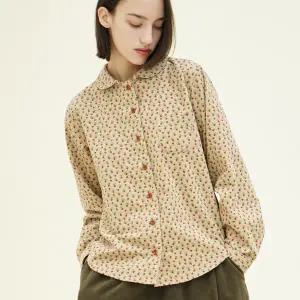 [치키타](센텀시티점)라운드 셔츠 (플라워 코듀로이) 베이지 244301FBE