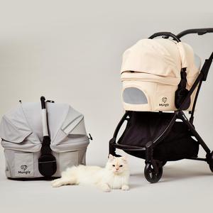 멍글리 위고 2in1 이동식캐리어 반려동물 펫 유모차 차량안전벨트착용가능