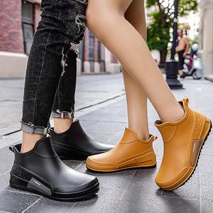 남자 숏 레인부츠 가벼운 헌터 반장화 발편한 여성 발목 예쁜 물장화 여름 장마철 패션 EVA 낚시 레인 슈즈