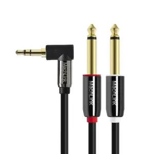 마하링크 3극 꺾임 스테레오 TO 5.5 6.3 모노 Y 오디오 케이블 1.5M ML-TSY6015