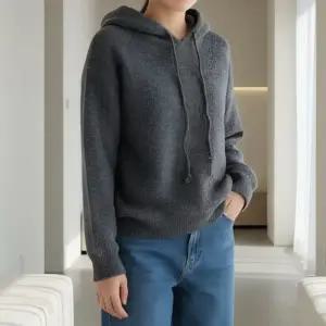 여성 니트 후드 티셔츠 무지 베이직 (TRT-972)