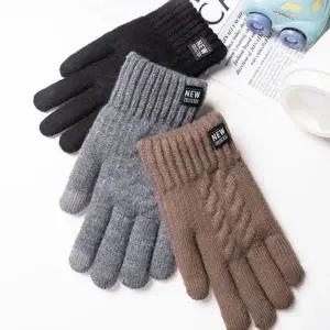밍크 기모 장갑 포근한 따뜻한 방한 겨울 니트 장갑 데일리 여성 아웃도어 남녀공용 스마트폰 남성
