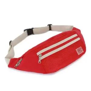 캐주얼 학생 허리백 커플 힙색 보조 가방 레드