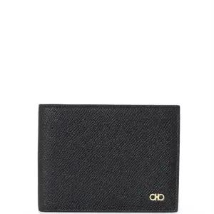 [명품] 페레가모 6CC 미니 간치니 반지갑 블랙 661451 775644