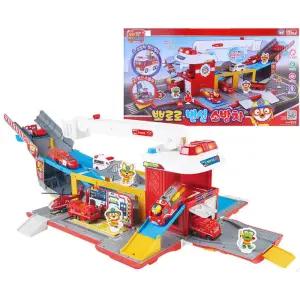 뽀로로 소방 기지 변신 발달 장난감 자동차작동 역할장난감 자동차 조카선물 구조 119