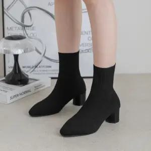 (무중력깔창) 결국너 스판니트 삭스부츠(5cm)