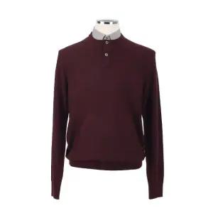 라운드 카라 레이어드 와인 니트 T224KTKL626