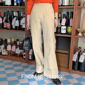 [MADE]커브 턴업코튼팬츠 (2color)