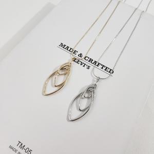 국산 오벌 링 목걸이 3개의 오벌 링의 롱 체인 줄 길이 조절 가능한 여성 펜단트 3498