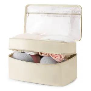 2단 고급 속옷파우치 여행용 방수포켓 보조가방 양말 이너웨어 분리 수납