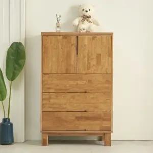 [히트가구] G413 고무나무 원목 서랍수납장 800 1color (착불)