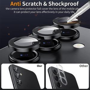 삼성호환 갤럭시 호환 S24 FE S Samsun HD 강화 유리 개별 알루미늄 링 커버 용 9D 카메라 렌즈 보호대