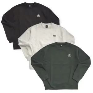 [엄브로] 2025 UQ423CFSO1/에센셜 기모 스몰로고 맨투맨/BLK(블랙),DKH(다크카키),WM