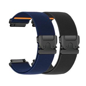 가민 베누 3 2/비보액티브 4/포러너 965,22mm 퀵 릴리즈 시계 밴드, 삼성 갤럭시 45mm/워치 46mm/기어 S3 프론티어용 낙하산 버클 스트레치 패브릭 스트랩 포함