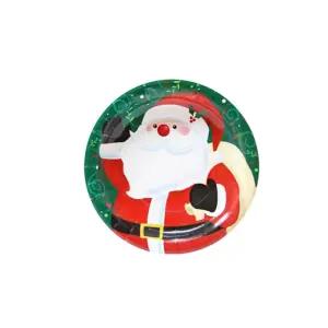18cm크리스마스접시 산타 장식 소품 파티