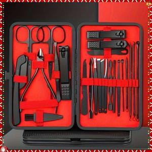 24종 전문가용 손톱깎이 세트 - 남녀 모두를 위한 매우 날카로운 및 튼튼한 페디큐어 관리