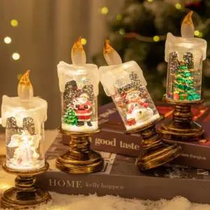 크리스마스 무드등 LED촛불 빈티지 워터볼 장식 소품 전자초