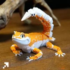 도마뱀피규어 레오파드 게코 프린팅 조립 피규어 장식 생일 선물 모델