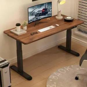 프리미엄 전동 원목 높이조절 스탠딩 모션데스크 버튼형 길이 100x너비 60 D06 C