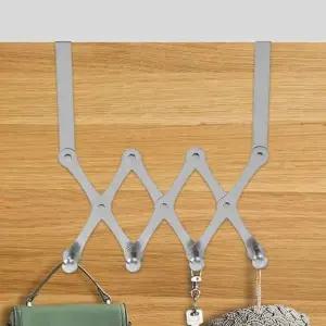 퀸하우스 자바라 4구 도어후크(실버) 방문옷걸이 생활용품 가정용품 생필품