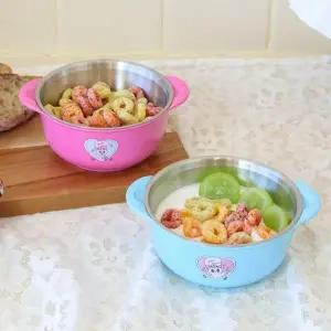 스테인리스 안전 손잡이 테이블웨어 볼 그릇