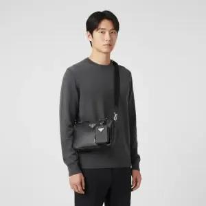 남성 사피아노 삼각로고 블랙 크로스백 2VH113 9Z2 F0002