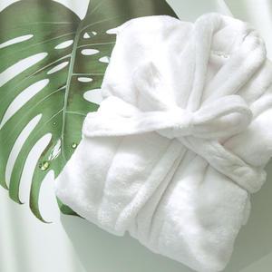 극세사 롱 샤워가운 화이트 남녀공용 목욕 타올 로브