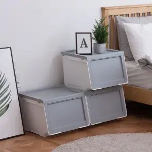 (대형 3P세트)플라스틱 슬라이딩 리빙박스 수납정리함