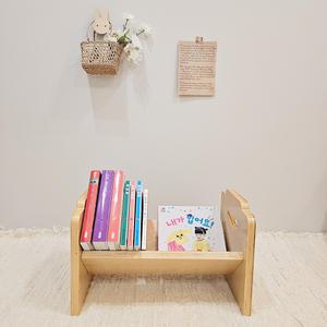친환경 자작나무 SEO등급 토리 요리조리 유아 1단 책꽂이 원목 아기 전면 책장