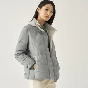 [지센] 리사이클 니트후드 덕다운 숏 점퍼 LCDWNA23_MT