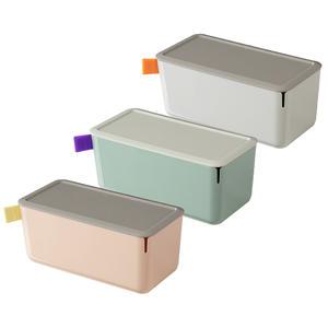 델리 엑스도모 XDM10 리빙 스토리지 박스 직사각형 1.1L 수납 적재형 정리함 덮개 컬러 적층 커버 서류